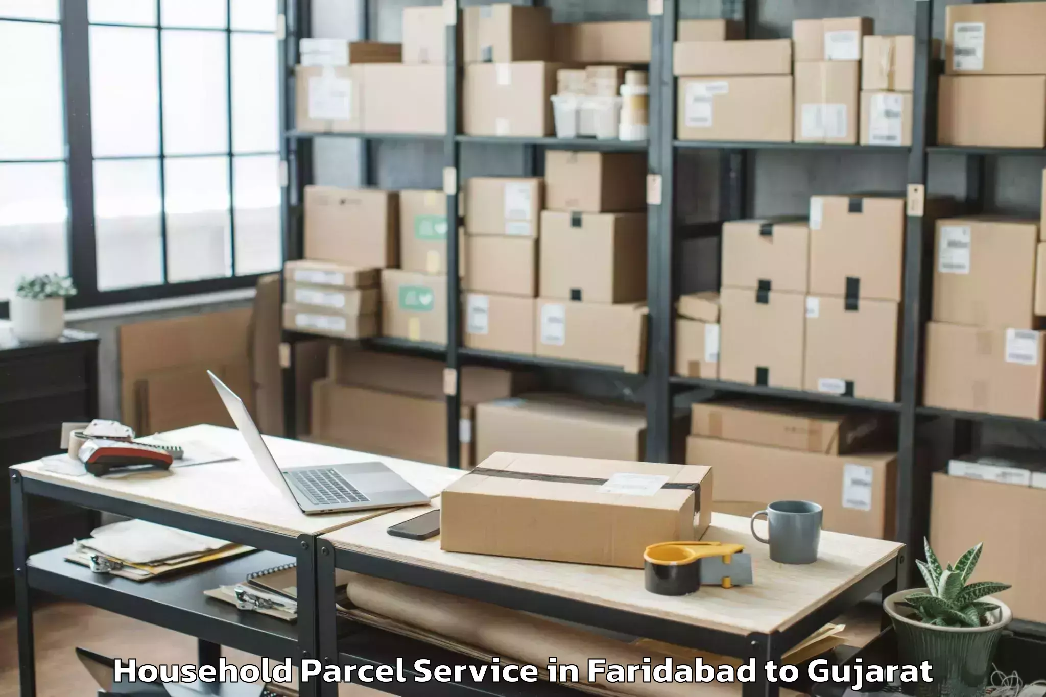 Quality Faridabad to Bhiloda Household Parcel